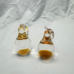 VTG Novica hand blown art glass pears